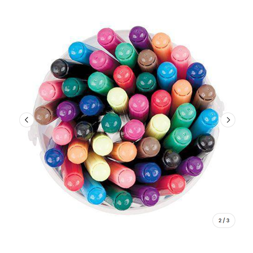 School Colours Bulk Markers Thick Assorted Colours Tub of 48 1